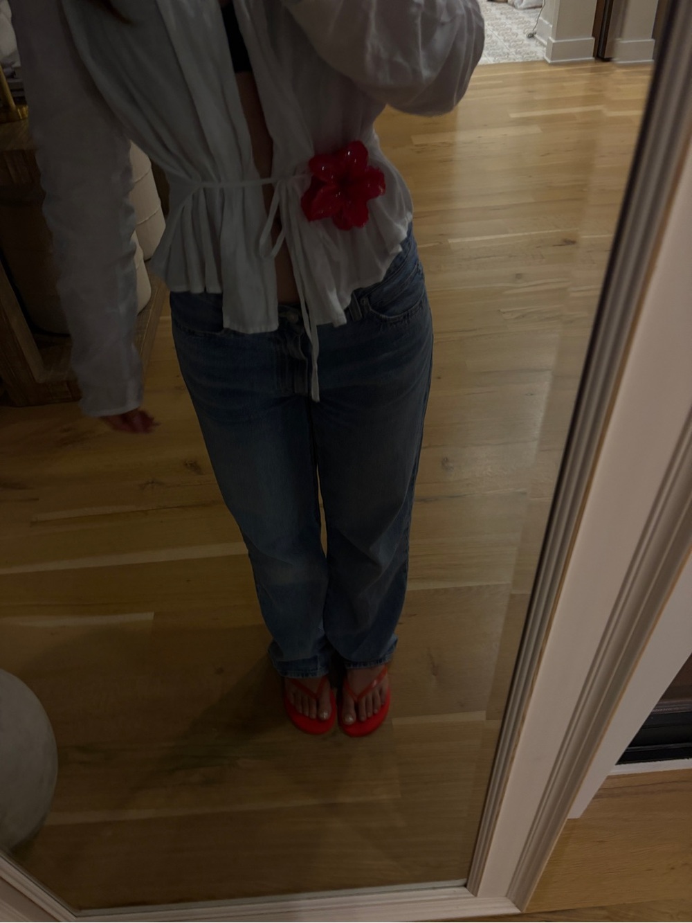 TKEES Red Minimalist Flip Flop Sandals - Picture 5 of 13